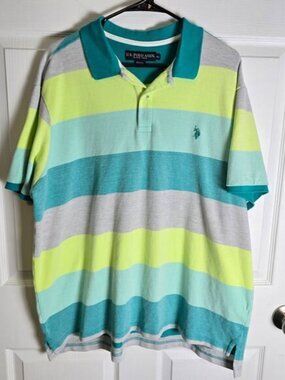 U.S. POLO ASSN.‎ Polo Shirt-Multicolor-Men's 2XL